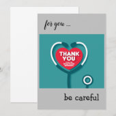 dank u voor uw kaart aan alle gezondheidswerkers (Voorkant / Achterkant)