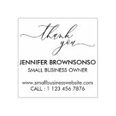 Dank u voor uw kleine bedrijfsnaam rubberstempel (Afrduk)