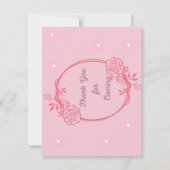 dank u voor uw komst na het feest bedankkaart (Voorkant)