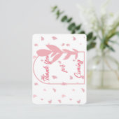 dank u voor uw komst naar feestbloemen bedankkaart (Staand voorkant)