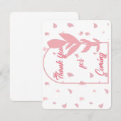 dank u voor uw komst naar feestbloemen bedankkaart (Voorkant / Achterkant)