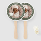 Dank u voor uw komst naar mijn Baptism moderne fot Handwaaier (Voorkant en achterkant)