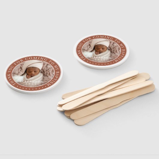 Dank u voor uw komst naar mijn Baptism moderne fot Handwaaier (Niet-gemonteerd)