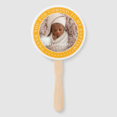 Dank u voor uw komst naar mijn Baptism moderne fot Handwaaier (Voorkant)