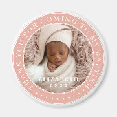 Dank u voor uw komst naar mijn Baptism moderne fot Magneet (Voorkant)