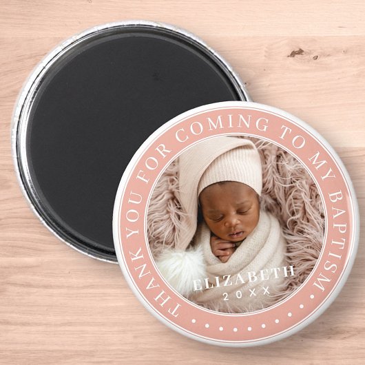 Dank u voor uw komst naar mijn Baptism moderne fot Magneet