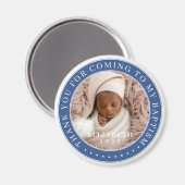 Dank u voor uw komst naar mijn Baptism moderne fot Magneet (Voorkant / Achterkant)