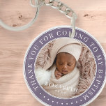 Dank u voor uw komst naar mijn Baptism moderne fot Sleutelhanger<br><div class="desc">Dit eenvoudige en klassieke ontwerp is samengesteld uit serif typografie en voegt een douanefoto toe. Bedankt dat je naar de heilige Baptisme bent gekomen.</div>