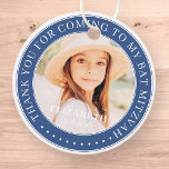 Dank u voor uw komst naar mijn foto van Bat Mitzva Bedankjes Labels<br><div class="desc">Dit eenvoudige en klassieke ontwerp is samengesteld uit serif typografie en voegt een douanefoto toe. Bedankt dat je naar Bat Mitzvah bent gekomen.</div>