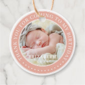 Dank u voor uw komst naar mijn moderne foto bedankjes labels (Voorkant)