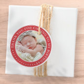 Dank u voor uw komst naar mijn moderne foto bedankjes labels