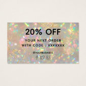 dank u voor uw koopoptie visitekaartje (Achterkant)