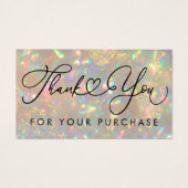 dank u voor uw koopoptie visitekaartje (Voorkant)