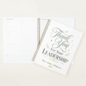 Dank U Voor Uw Leiderschap Persoonlijke Naam Planner (Display)