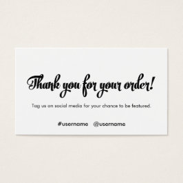 Dank u voor uw Loyaliteit van de Ordeklant Visitekaartjes