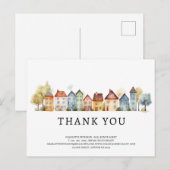 Dank u voor uw makelaarskantoor briefkaart (Voorkant / Achterkant)