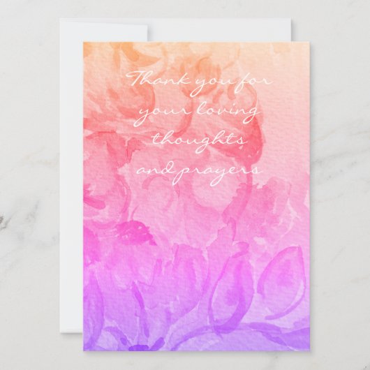 dank u voor uw medeleven (Voorkant)