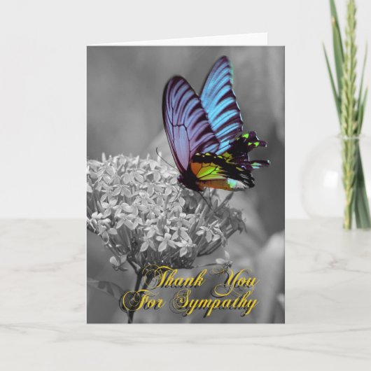 Dank u voor uw medeleven bedankkaart (Voorkant)