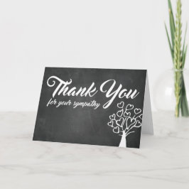 Dank u voor uw medeleven | schoolbordboom bedankkaart