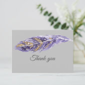 Dank u voor uw mooie Paarse gouddoezelaar Bedankkaart (Staand voorkant)