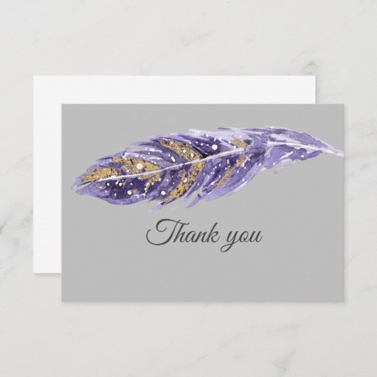 Dank u voor uw mooie Paarse gouddoezelaar Bedankkaart (Voorkant / Achterkant)