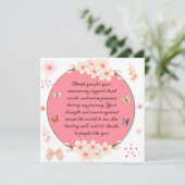 Dank u voor uw niet aflatende steun. kaart (Staand voorkant)