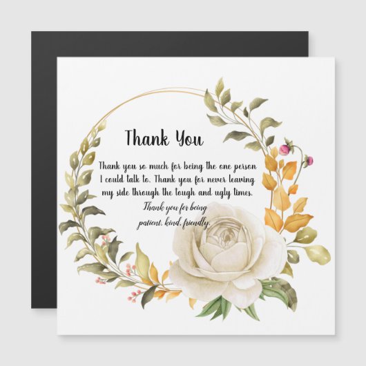 Dank u voor uw ontwerp (Voorkant / Achterkant)