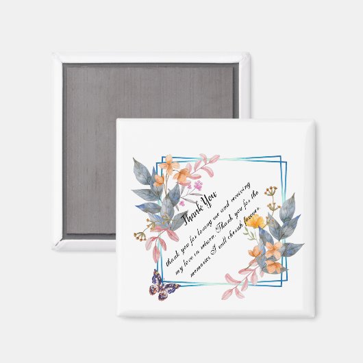 Dank u voor uw ontwerp magneet (Voorkant / Achterkant)