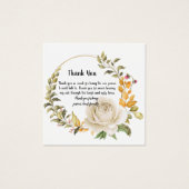 Dank u voor uw ontwerp vierkante visitekaartjes (Voorkant)