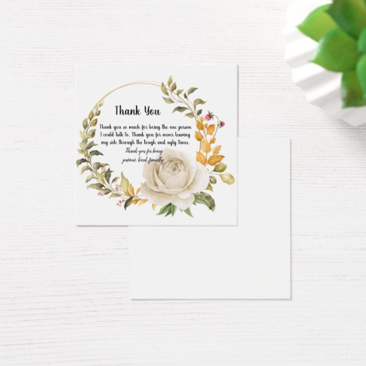 Dank u voor uw ontwerp vierkante visitekaartjes (Bureau)