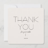 Dank u voor uw orde Kaart, kleine onderneming Bedankkaart (Voorkant)