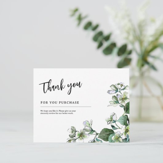 Dank u voor uw orde Kaart, zaken dank u Bedankkaart (Staand voorkant)