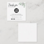 Dank u voor uw orde Kaarten Sjabloon kleine Busi Vierkante Visitekaartje (Voorkant / Achterkant)