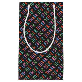 Dank u voor uw orde Kleurrijke Eenvoudige Moderne Klein Cadeauzakje