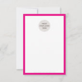 DANK U VOOR UW ORDE tussenvoegsel witte inkt hete  Bedankkaart (Achterkant)