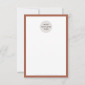 DANK U VOOR UW ORDE tussenvoegsel witte inktklei Bedankkaart (Achterkant)