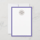 DANK U VOOR UW ORDE tussenvoegsel witte paarse ink Bedankkaart (Achterkant)