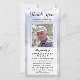 Dank u voor uw persoonlijke fotosympathie - vreedz bedankkaart