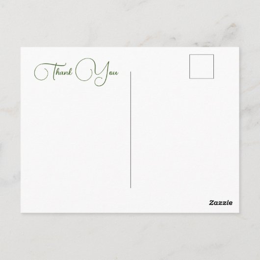 Dank u voor uw persoonlijke kaart (Achterkant)