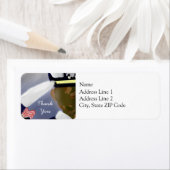 Dank u voor uw persoonlijke patriottische veterank etiket (Insitu)