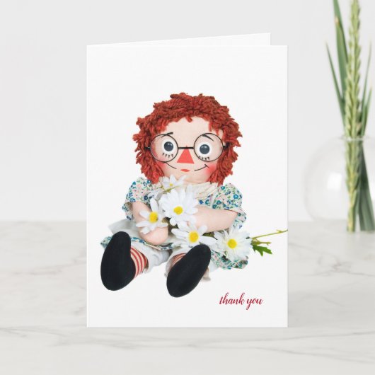 dank u voor uw pop met daisy bouquet kaart (Voorkant)