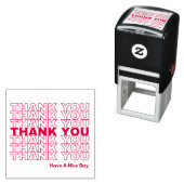 Dank u voor uw prettige dag  zelfinktende stempel (In situ)