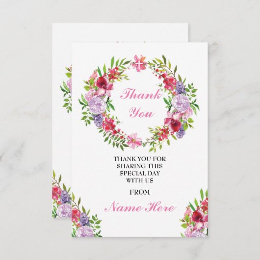 Dank u voor uw religieuze kruistocht voor de Heili Bedankkaart (Voorkant / Achterkant)