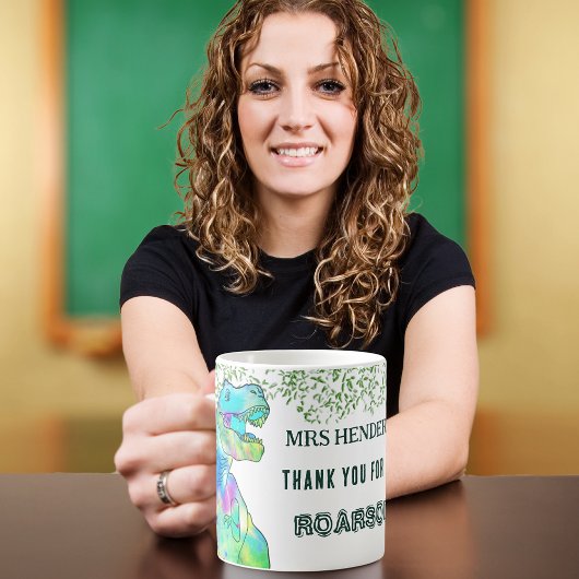 Dank u voor uw roerige naam van de leraar koffiemok