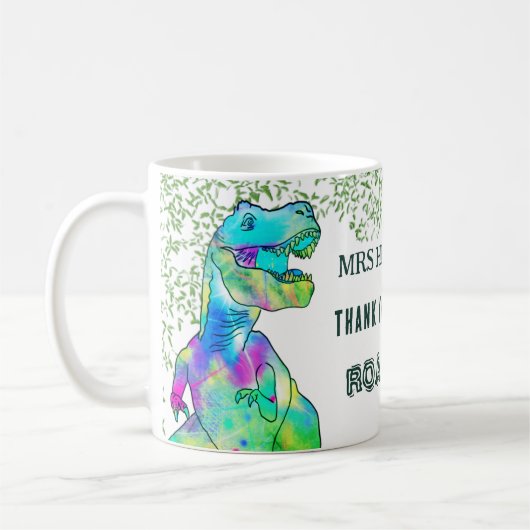 Dank u voor uw roerige naam van de leraar koffiemok (Links)