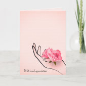 dank u voor uw roos kaart (Voorkant)