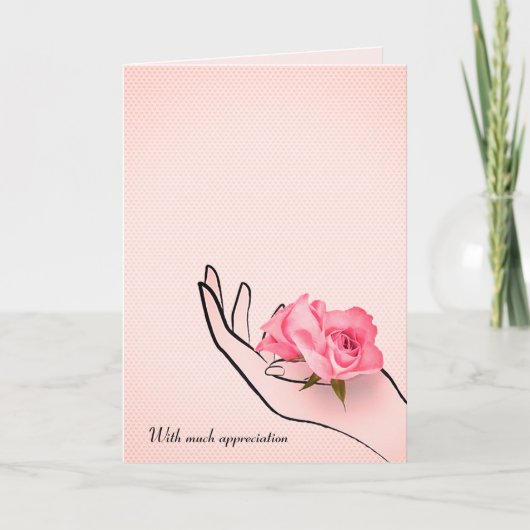 dank u voor uw roos kaart (Voorkant)