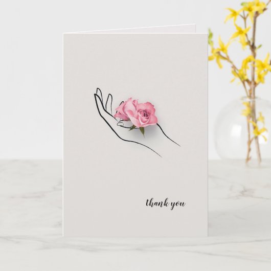 dank u voor uw roos kaart (Gele Bloem)