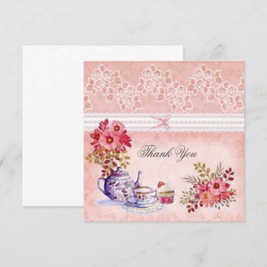 Dank u voor uw roze kaart (Voorkant / Achterkant)