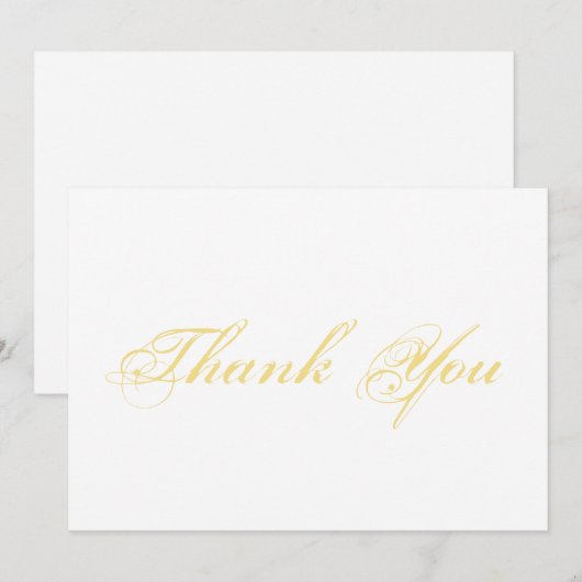 Dank u voor uw script de gouden witte elegante kaa (Voorkant / Achterkant)